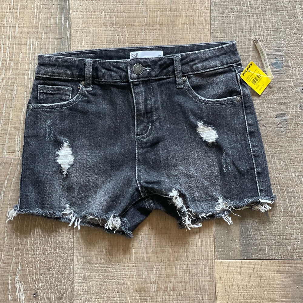 RSQ Vintage High Rise Distressed Girls Denim Shorts